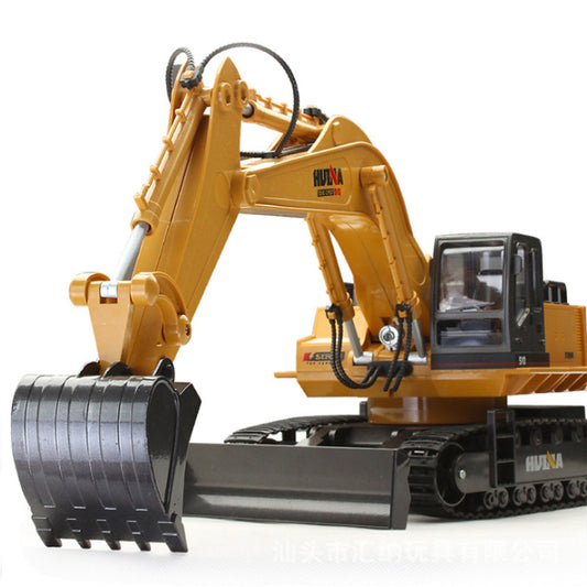 WOW RC Car HUINA 1510 11 Channel 2.4G Excavator 1:16 Remote Control / RC / Rechargeable / Electric