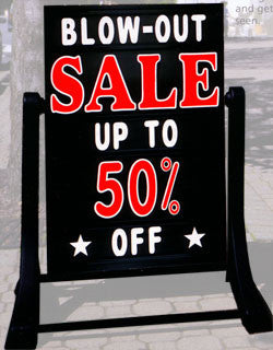 Sidewalk Swinger Sign- Black!