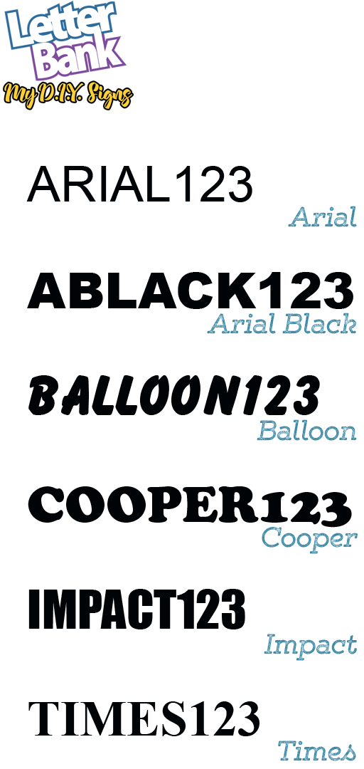 Pro DieCut Letter and Number BLACK 99piece set LetterBank