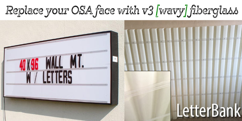 OSA adaptor for sign face replacements