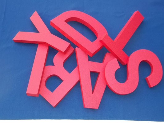 Painted Foam Letters 1" Thick, available PAINTED for OUTDOORS