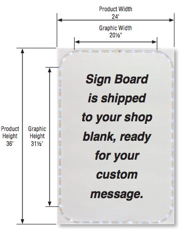 Sign Blanks with LED lights, printable!