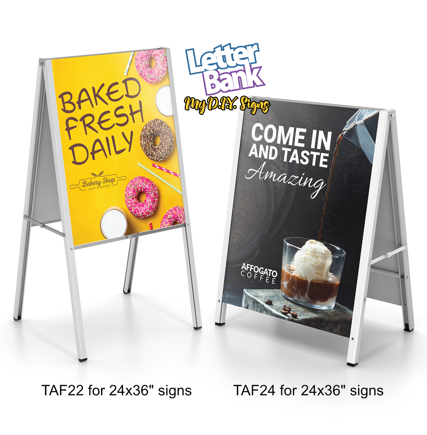 Collapsible A-frame Sign Board Frames for 24x36" inserts