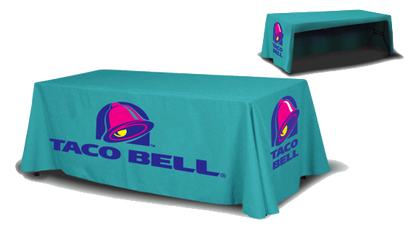 6 foot Table Cloth printed in full color, open back