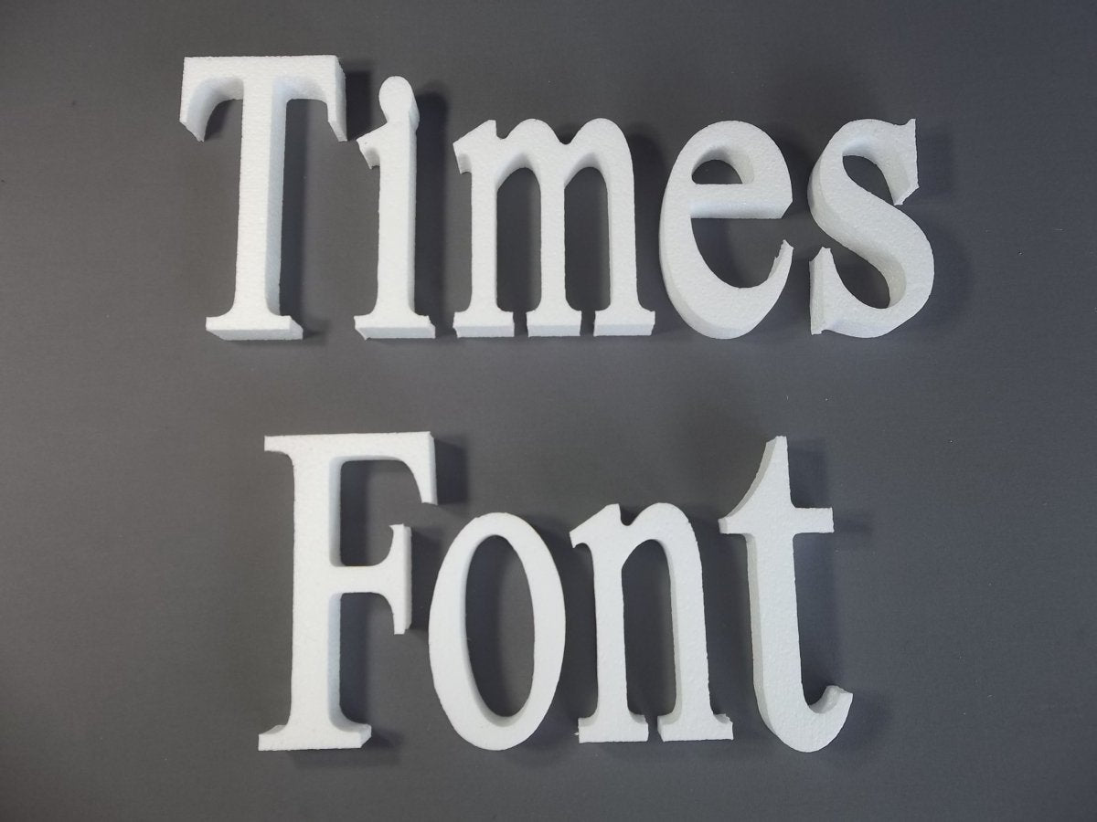 Economy Foam Letters 1" thick, unpainted for signs & concrete casting
