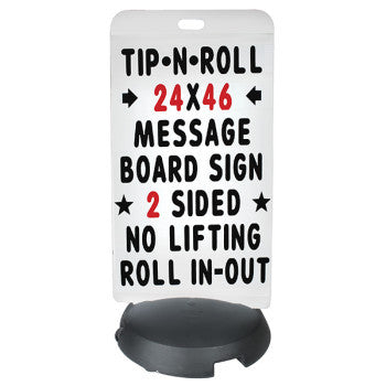 Rolling base changeable sign 24" x 46"