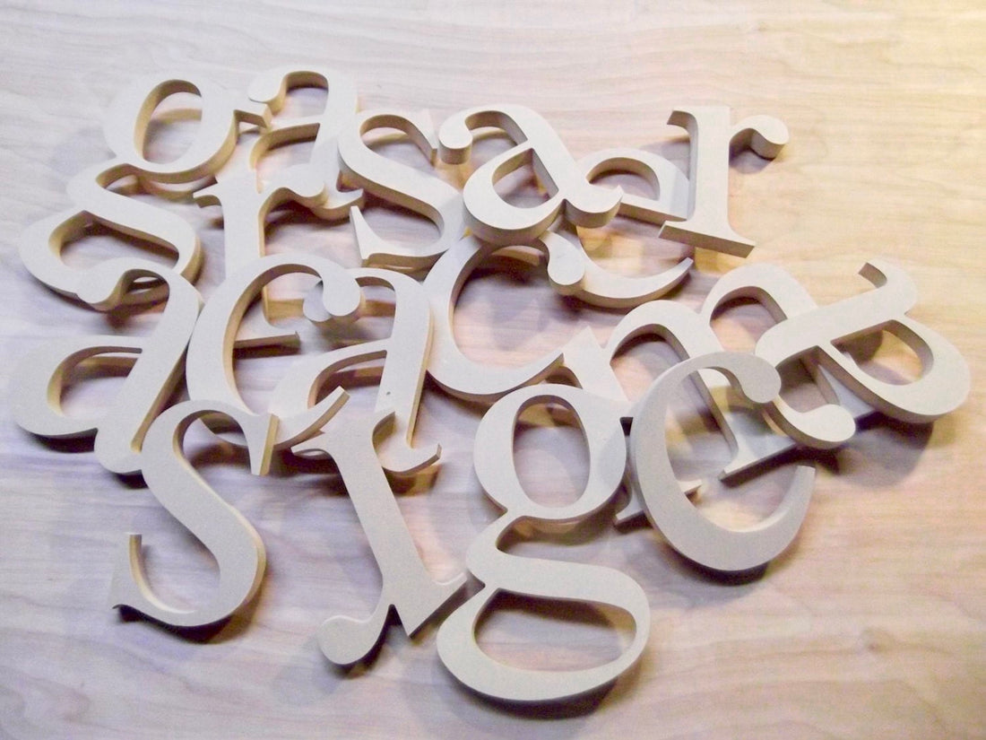 Reverse-Cut MDF Letters for Economical Concrete Casting