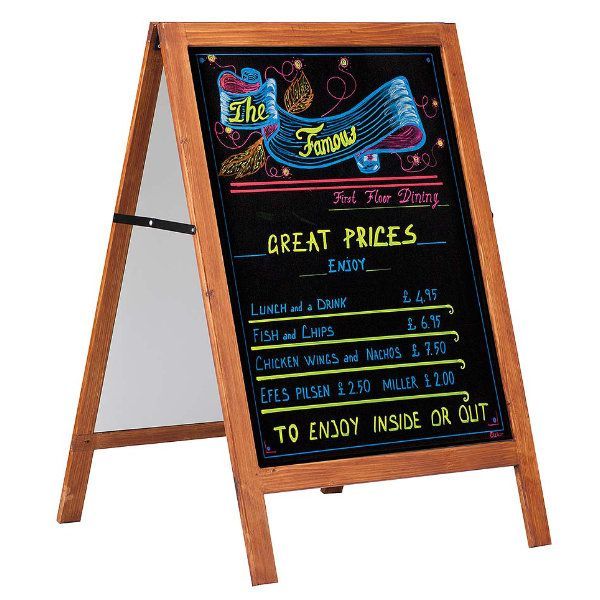 Wood A Frame Board with Black Chalk Board – LetterBank | MyDIYsigns