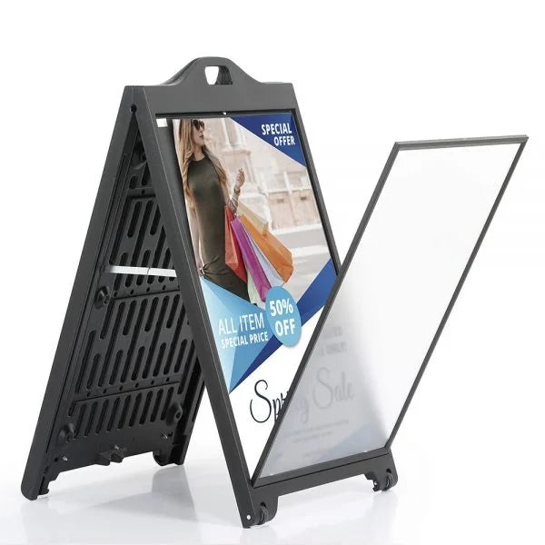 SignPro Sidewalk Sign – Black With Lens, 24x36 area – LetterBank ...