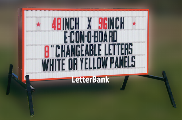 4x8 Sign Example Econo 4x8 Readerboard Sign – LetterBank | MyDIYsigns