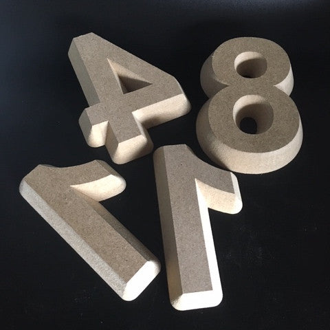 Tapered concrete casting LETTERS in MDF for casting projects, per letter