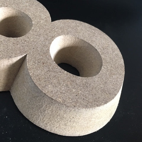 Tapered concrete casting LETTERS in MDF for casting projects, per letter