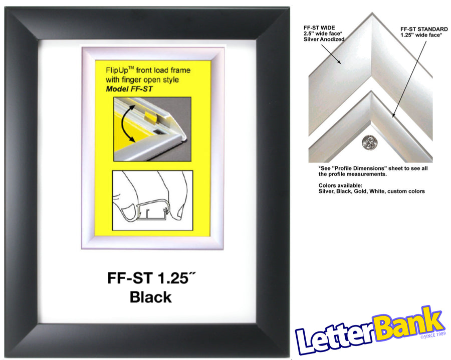 Slim snap-open advertising sign frame