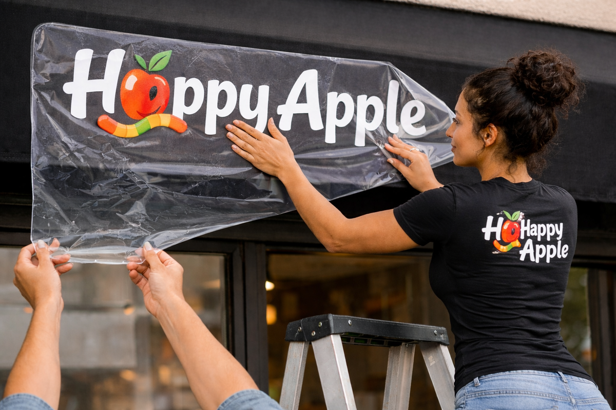 Custom ready-to-apply lettering and graphic decal