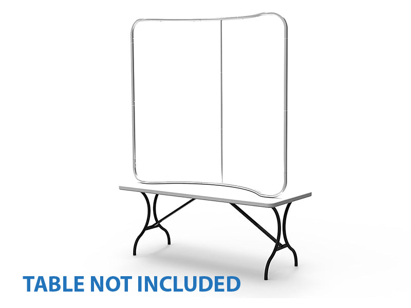 Curved Tension Fabric Tabletop Display, 6 foot