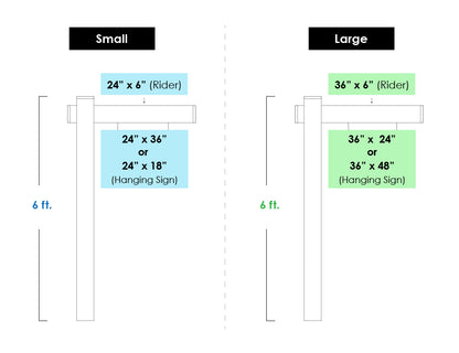 Real Estate Post 'Onesies' with swing frame