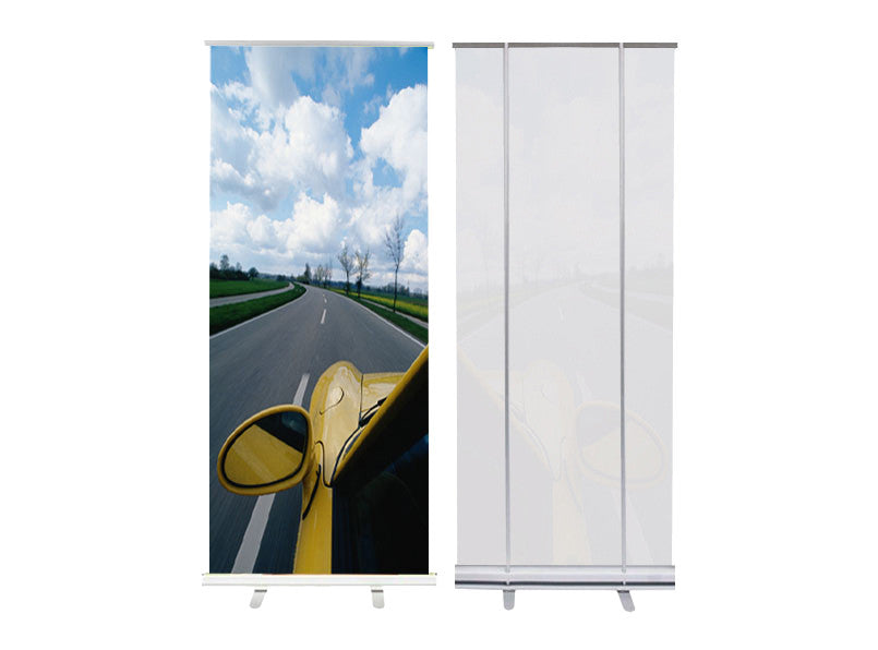 Portable retractable banner and stand