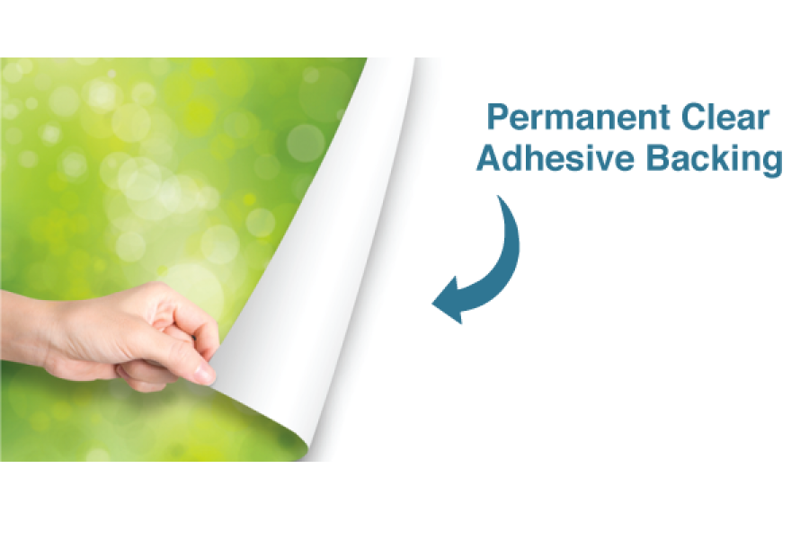 Custom self-adhesive decals for smooth surfaces