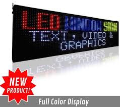 LED Full Color 4 Line Window Sign with Software