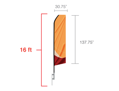 Banner Flags: 16ft Econo Feather Flag