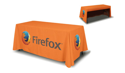 Economy 6 foot tablecloth printed in full color, full back