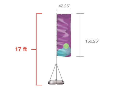 Banner Flags: 17ft Giant Flag Outdoor Banner Stand