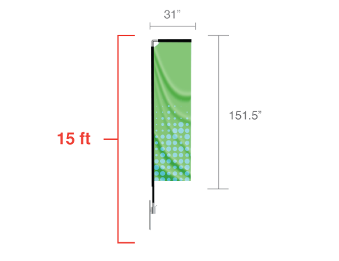 Banner Flags: 15ft Rectangle Large Flag