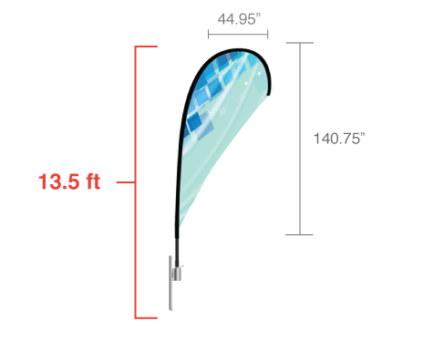 Banner Flags: 13.5ft Teardrop Extra Large Flag