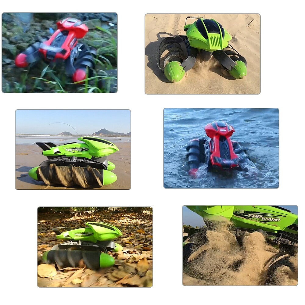 WOW RC Car Amphibious Stunt RC Tank 4CH 2.4G Tank 20 km/h