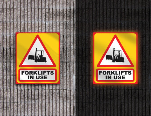 Reflective parking and wayfinding signs