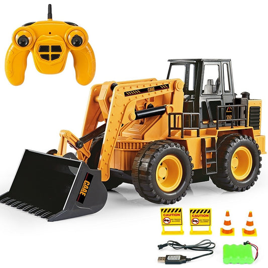 WOW RC Car 6CH 2.4G Bulldozer / Construction Truck 1:20 Brush Electric KM/H