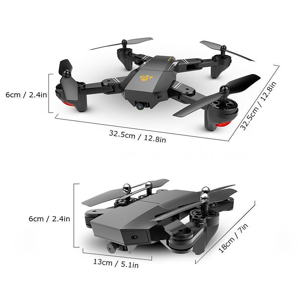 WOW RC Drone VISUO XS809W RTF 4CH 6 Axis 2.4G With HD Camera 0.3MP 480P RC Quadcopter One Key To Auto-Return / Headless Mode / 360°Rolling RC Quadcopter / Remote Controller / Transmmitter / Camera