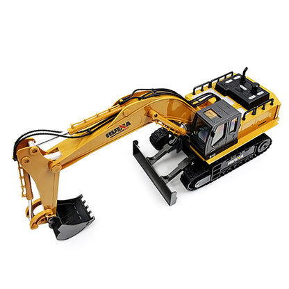 WOW RC Car HUINA 1510 11 Channel 2.4G Excavator 1:16 Remote Control / RC / Rechargeable / Electric