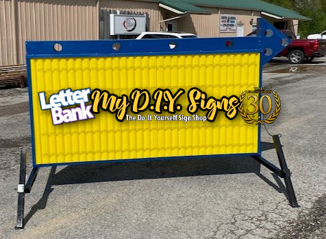 Roadside Signs A7 yellow Lighted ReaderBoards by LetterBank