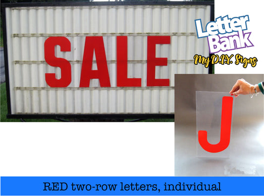 18" Tall 2-row Individual Acrylic Letters for Portable Lighted Ad Signs