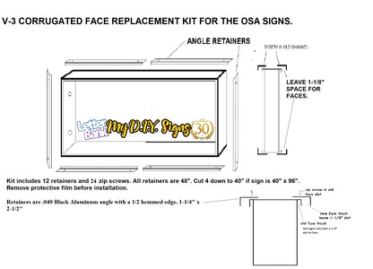 OSA adaptor for sign face replacements