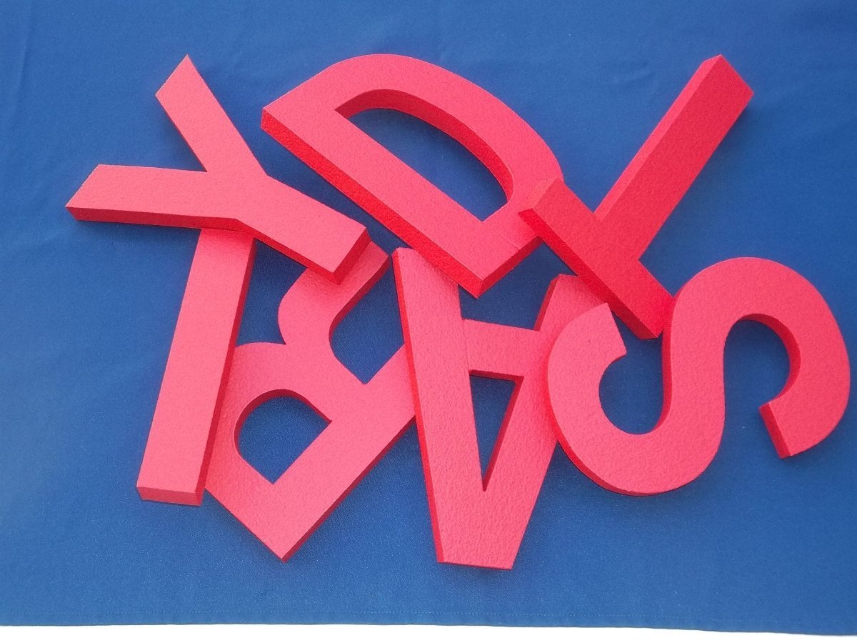 Painted Foam Letters 1" Thick, PAINTED for OUTDOORS