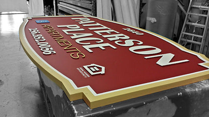 Dimensional building signs STEPPED