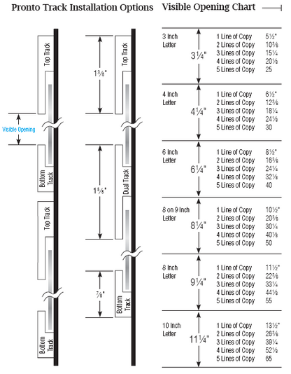 Track Sets (8 foot length) for Rigid Sign Letters