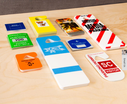 Rigid Parking Permits Hang Tags in 3 sizes