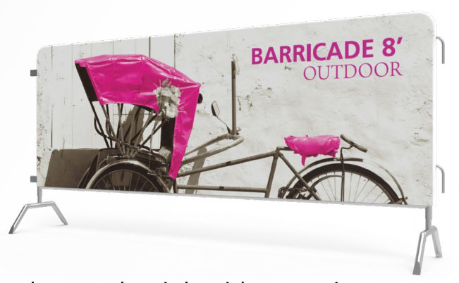 Printed Fabric Covers for Barricades, Metal frame