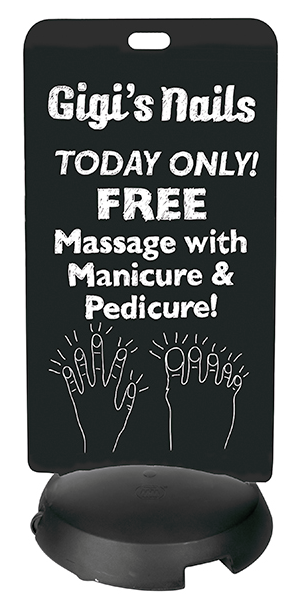 DISCONTINUED Write-on, Wipe off rolling base sign 24" x 46"
