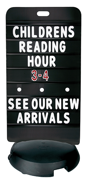 Rolling base changeable sign 24" x 46"