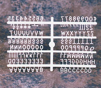 Letter Sprues Set: 1" white Helvetica style