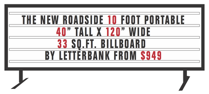 Portable lighted sign 120" x 40"