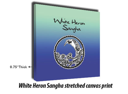 PERSONALIZE your own White Heron Sangha Wall Stretched Canvas Wrap- Great gift idea!