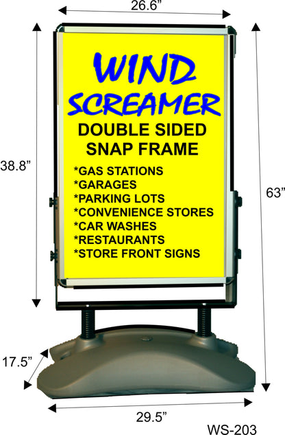 Economy Ballast Wind Curb SIgn Frame