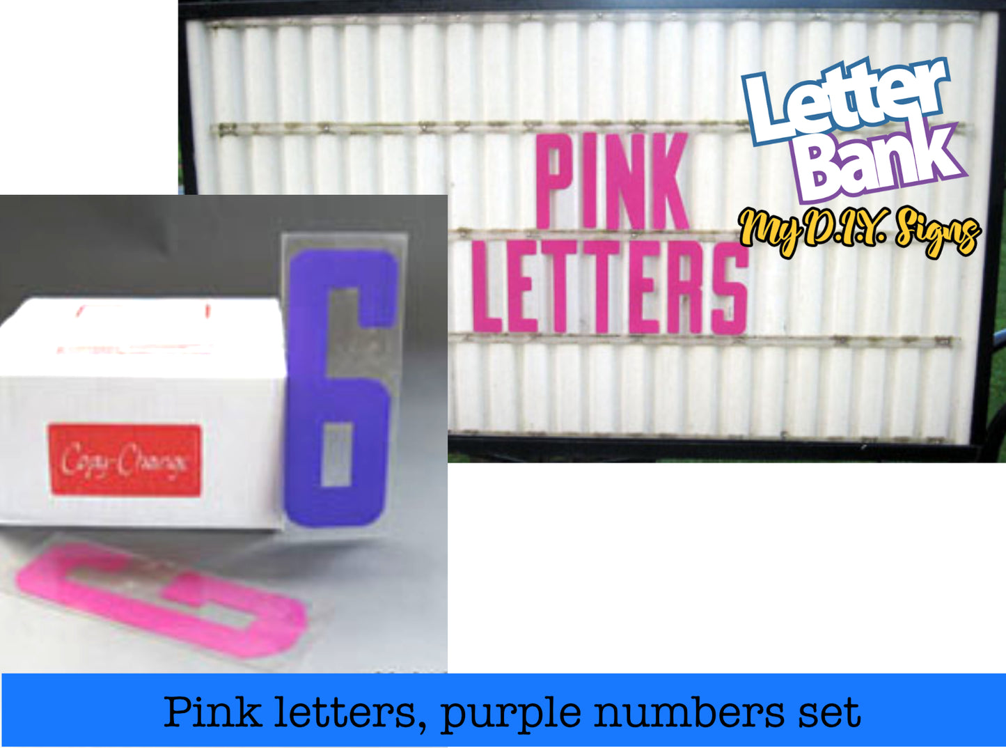 8" COLORFUL Acrylic Letter Set for Portable Lighted Ad Signs