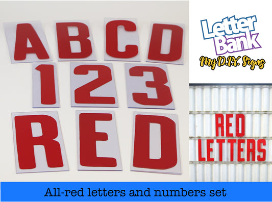 8" COLORFUL Acrylic Letter Set for Portable Lighted Ad Signs