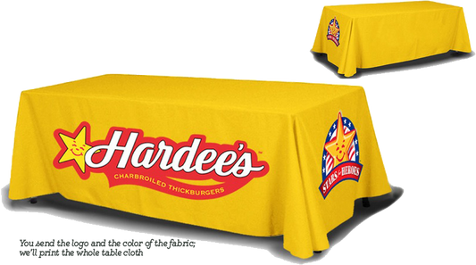 Economy 8 ft. Table Cloth printed in full color, full back
